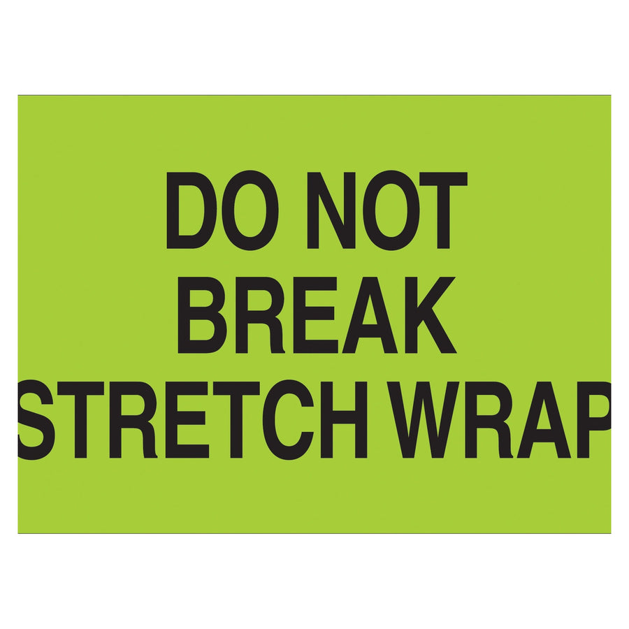 2x3 Fluorescent Green Do Not Break Labels Semi-Gloss 500/Roll DL1102 - alias listing