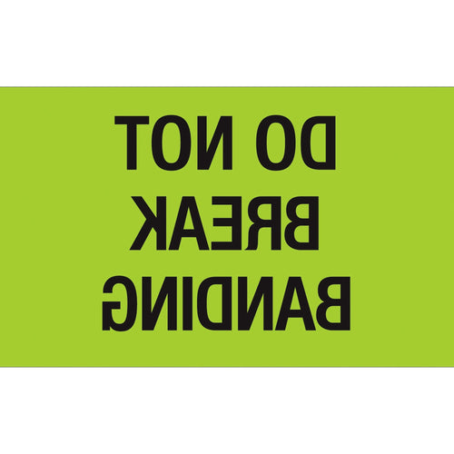 3x5 Fluorescent Green Do Not Break Banding Labels 500/Roll DL1107 - alias listing