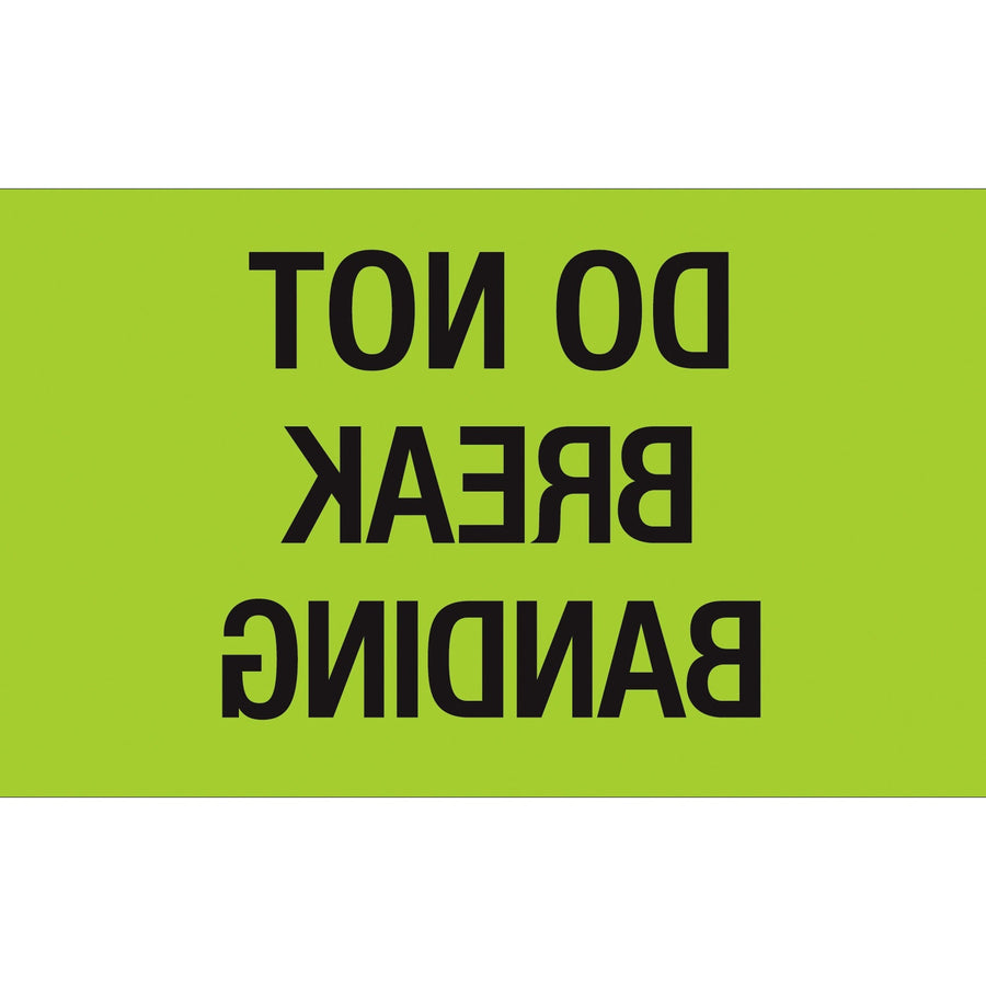 3x5 Fluorescent Green Do Not Break Banding Labels 500/Roll DL1107 - alias listing
