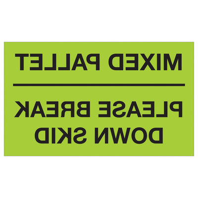 3x5 Fluorescent Green Special Handling Labels 500/Roll DL1112 - alias listing