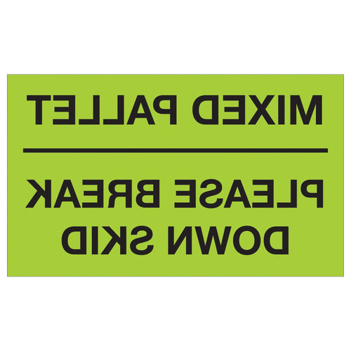 3x5 Fluorescent Green Special Handling Labels 500/Roll DL1112 - alias listing