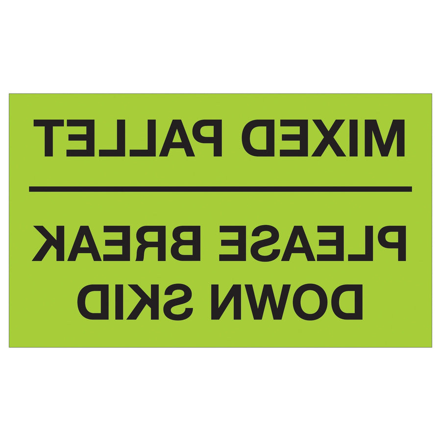 3x5 Fluorescent Green Special Handling Labels 500/Roll DL1112 - alias listing