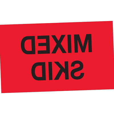 3x5 Fluorescent Red Special Handling Labels Semi-Gloss 500/Roll DL1113 - alias listing