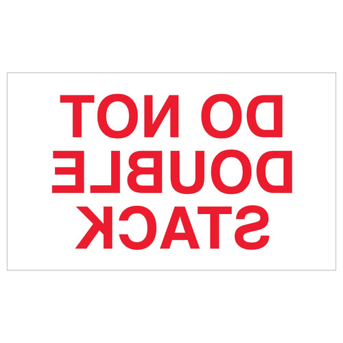 3x5 Red/White Do Not Double Stack Labels Semi-Gloss 500/Roll DL1120 - alias listing