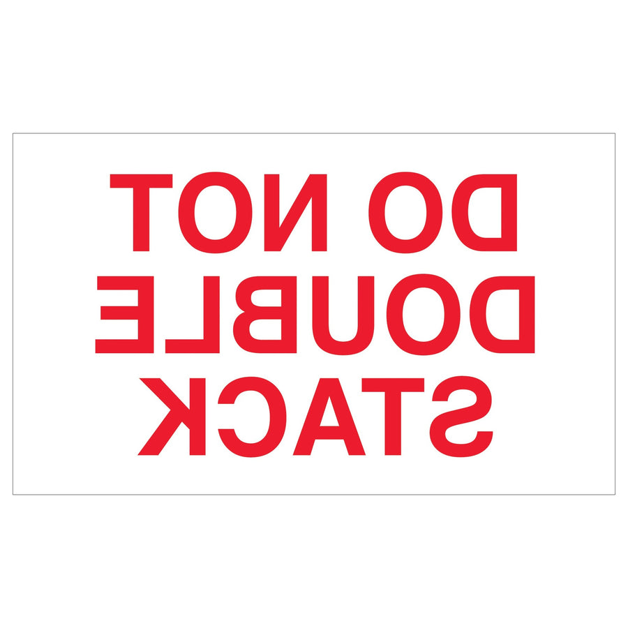 3x5 Red/White Do Not Double Stack Labels Semi-Gloss 500/Roll DL1120 - alias listing