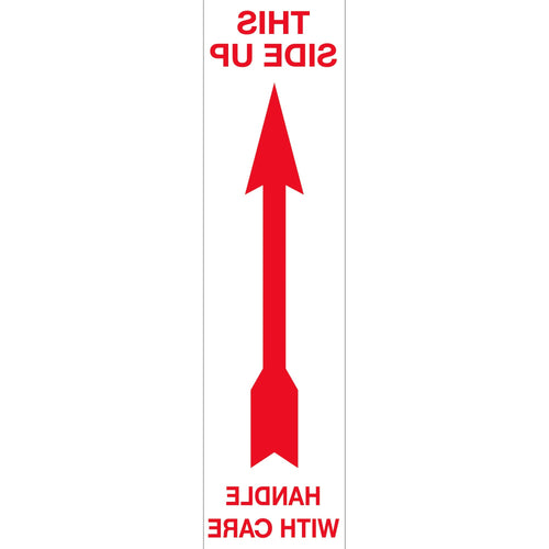 2x8 Red/White Up Arrow Labels 500/Roll DL1130 - alias listing