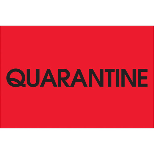 Instantly identify quarantined inventory with high-visibility fluorescent red labels. These 2