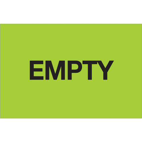 Maximize inventory visibility with bright fluorescent green pre-printed labels sized 2