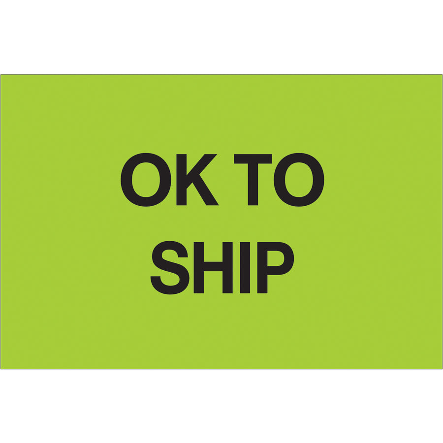 High-visibility 2x3" fluorescent green pre-printed inventory labels designed for shipping coordinators who need instant compliance clarity. Printed on durable high gloss paper with 500 labels per roll. Compatible with industry-standard tabletop and wall-mount dispensers for seamless warehouse integration.