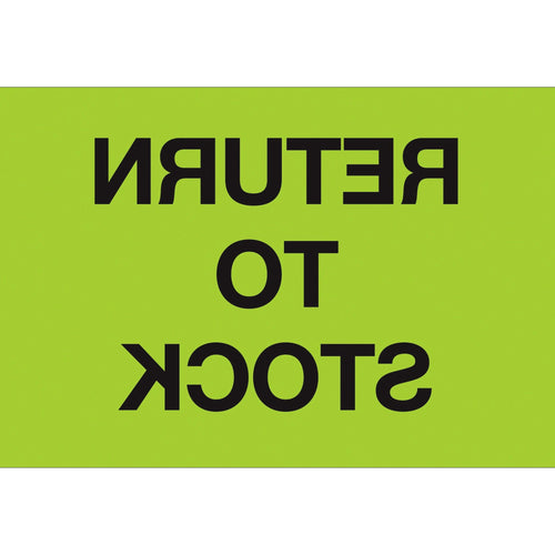 2x3 Fluorescent Green Return To Stock Labels 500/Roll DL1151 - alias listing