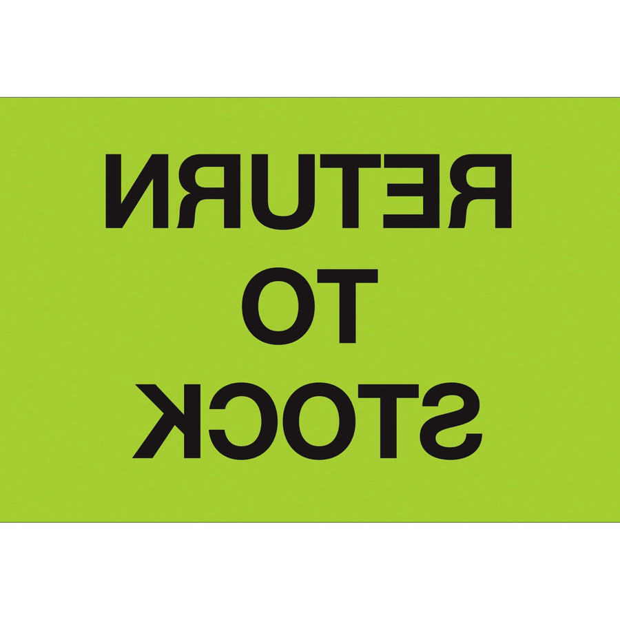 2x3 Fluorescent Green Return To Stock Labels 500/Roll DL1151 - alias listing