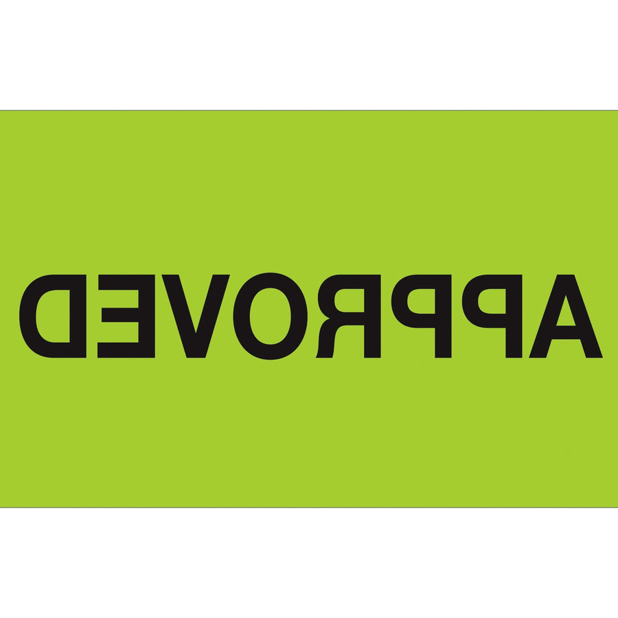 1.25x2 Fluorescent Green Production Labels Semi-Gloss 500/Roll DL1153 - alias listing