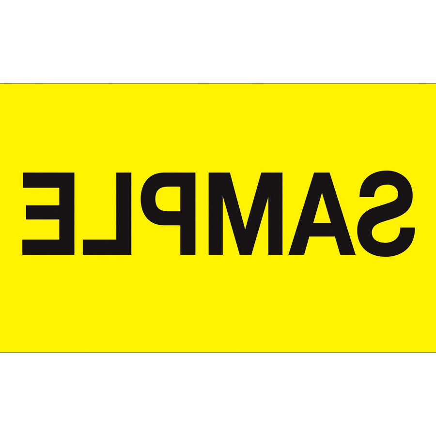 3x5 Fluorescent Yellow Sample Labels Semi-Gloss Paper 500/Roll DL1157 - alias listing