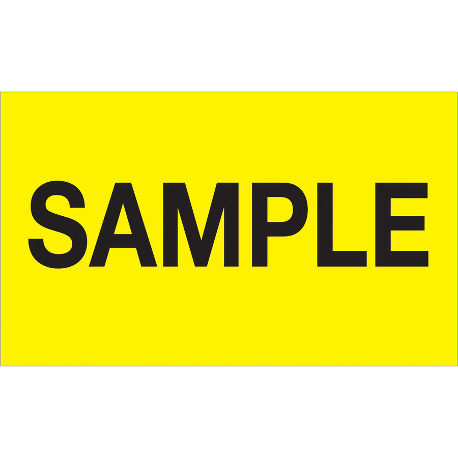 Maximize supply chain visibility with bright fluorescent yellow sample labels that stand out in high-volume warehousing environments. Pre-sized 3" x 5" format printed on durable semi-gloss coated paper for reliable adhesion and readability. Ships as roll of 500 labels‚compatible with tabletop and wall-mount dispensers for seamless production workflows.