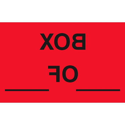 1.25x2 Fluorescent Red Semi-Gloss Shipping Labels 500/Roll DL1158 - alias listing