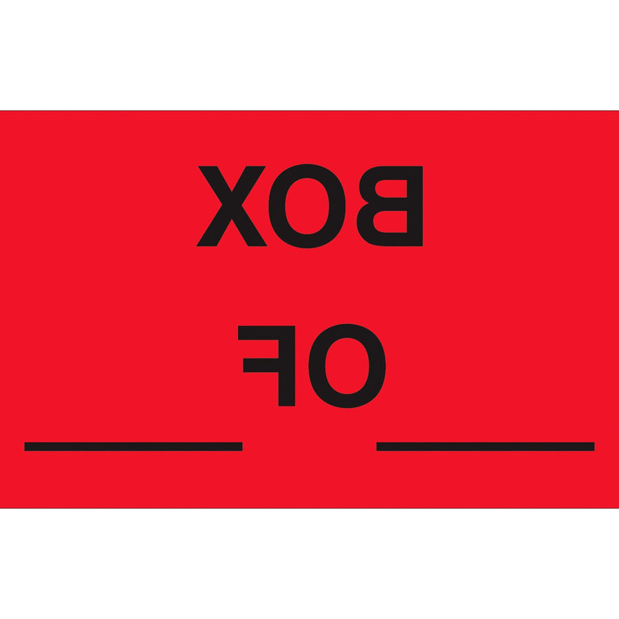 1.25x2 Fluorescent Red Semi-Gloss Shipping Labels 500/Roll DL1158 - alias listing