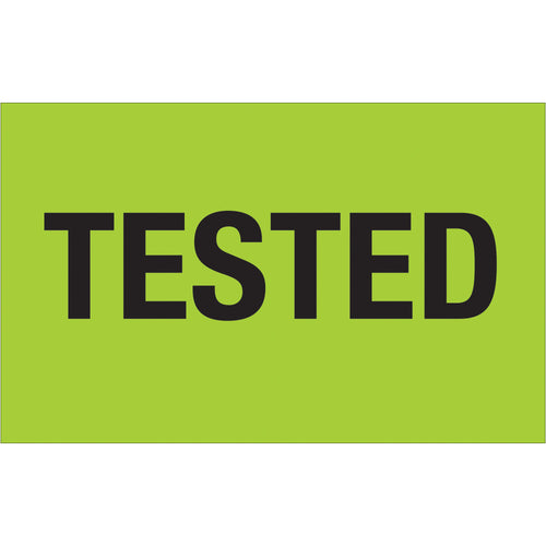Maximize supply chain visibility with bright fluorescent green production labels in a convenient 1.25