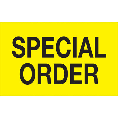 High-visibility fluorescent yellow shipping labels designed for supply chain professionals who need instant carton recognition. 1.25" x 2" semi-gloss coated paper, sold as 500-label rolls. Perfect for sorting, tracking, and compliance marking in fast-paced warehouse and logistics operations.
