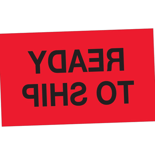3x5 Fluorescent Red Semi-Gloss Shipping Labels 500/Roll DL1172 - alias listing