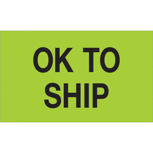 Instantly identify approved shipments with these bright fluorescent green 