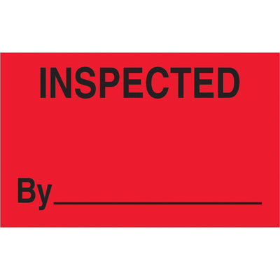 Increase visibility and compliance in your supply chain operations with these high-contrast fluorescent red "Inspected" labels. Printed on durable semi-gloss coated paper at 1.25" x 2", this roll of 500 labels delivers professional production marking that shipping coordinators and logistics teams can instantly recognize across warehouses and international shipments.
