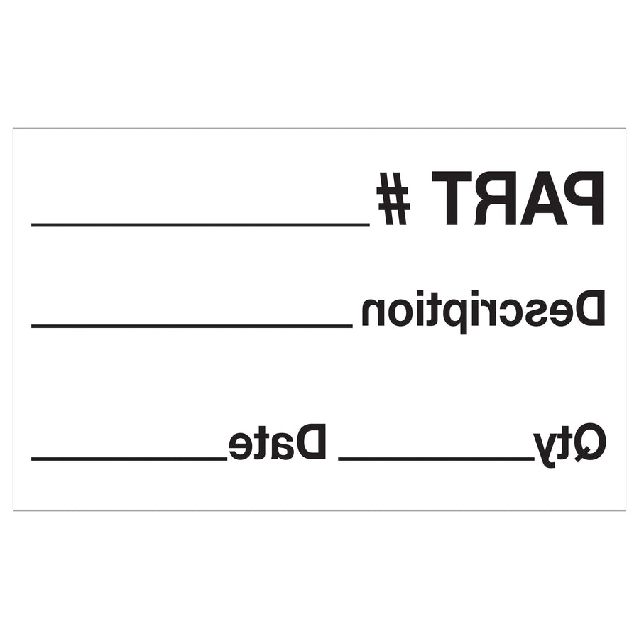 1.25x2 Black/White Production Labels Semi-Gloss 500/Roll DL1183 - alias listing