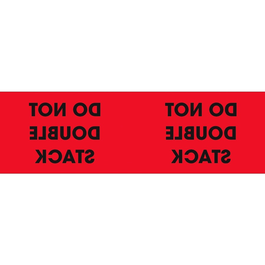 3x10 Fluorescent Red Do Not Double Stack Pallet Corner Labels 500/Roll DL1194 - alias listing
