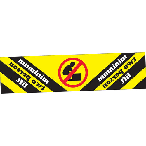 2x8 Minimum Two Person Lift Labels 500/Roll DL1225 - alias listing