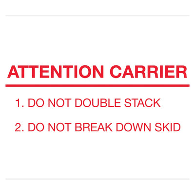 8x10 Red/White Attention Carrier Labels 250/Roll DL1231 - alias listing