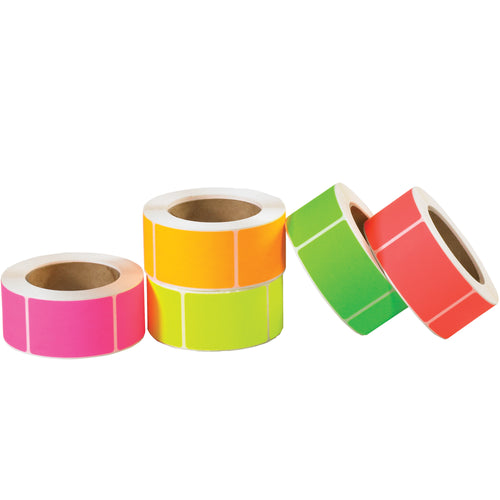 Organize your inventory fast with 5,000 high-visibility fluorescent rectangle labels in one convenient case. Each 2