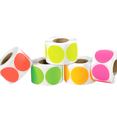 1 in Fluorescent Circle Labels 5000-Pack DL1235 - alias listing