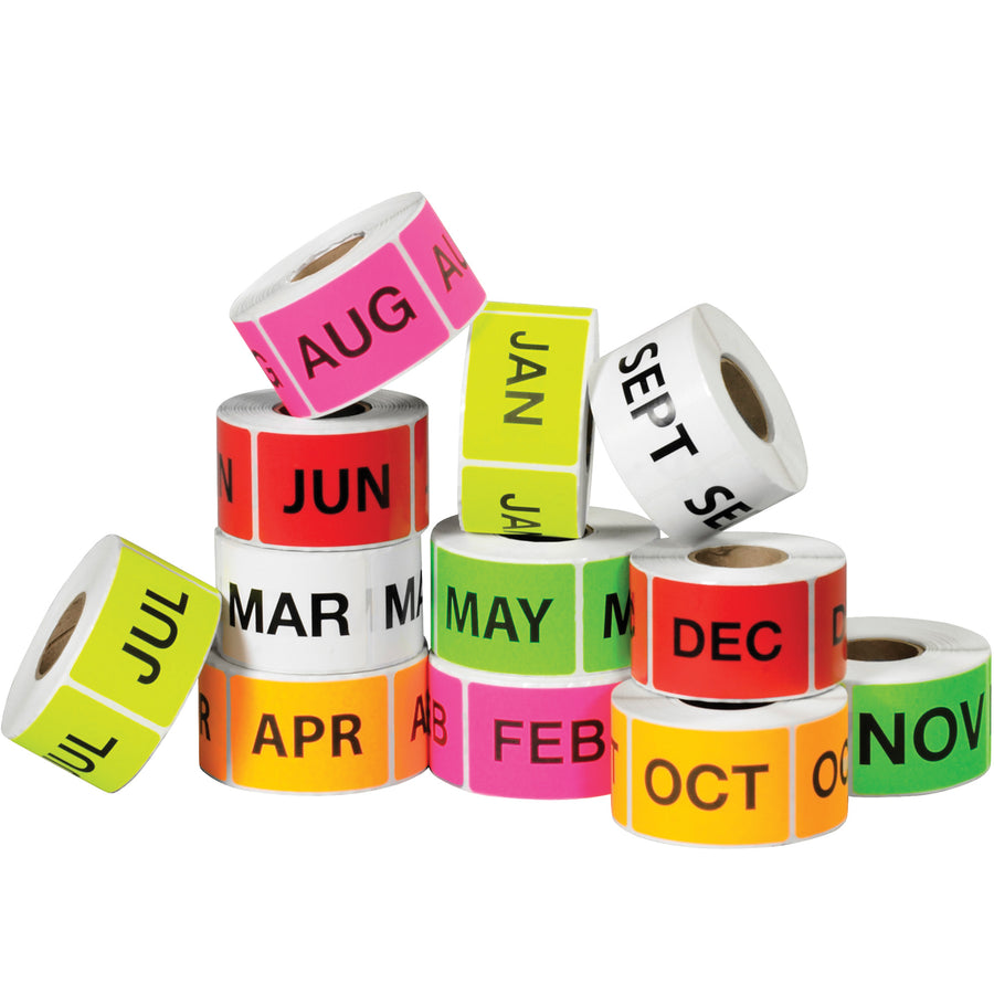 Save time with our convenient pre-packed case of 12 rolls‚one complete set of all months of the year labels in 2x3" paper format. Ideal for warehouses and distribution centers managing inventory rotation. Eliminate the hassle of ordering individual month labels separately.