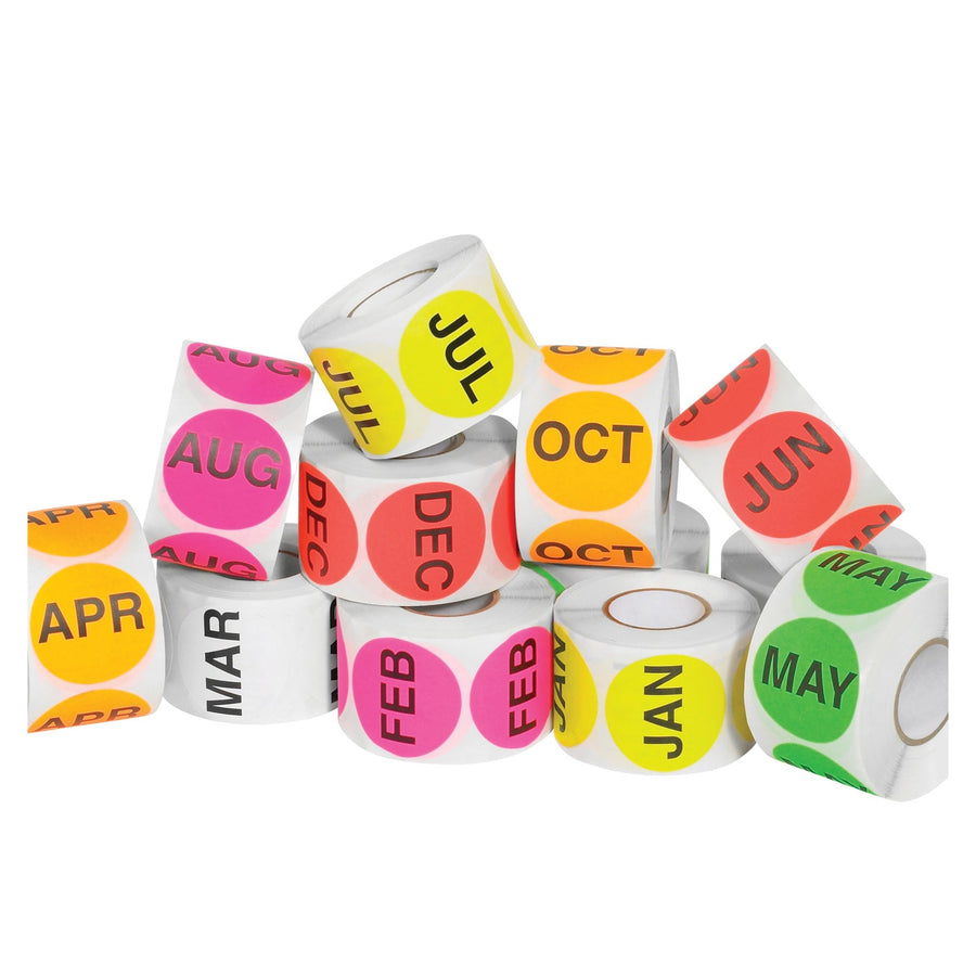 2 in Circle Paper Month Labels 12 Rolls DL1239 - alias listing