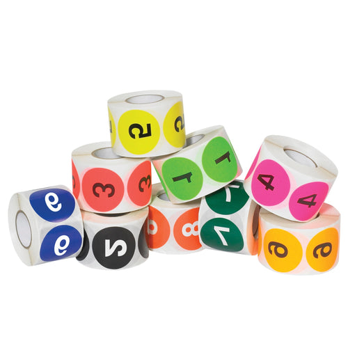 2 in Circle Paper Number Labels 1-10 10/Case DL1240 - alias listing