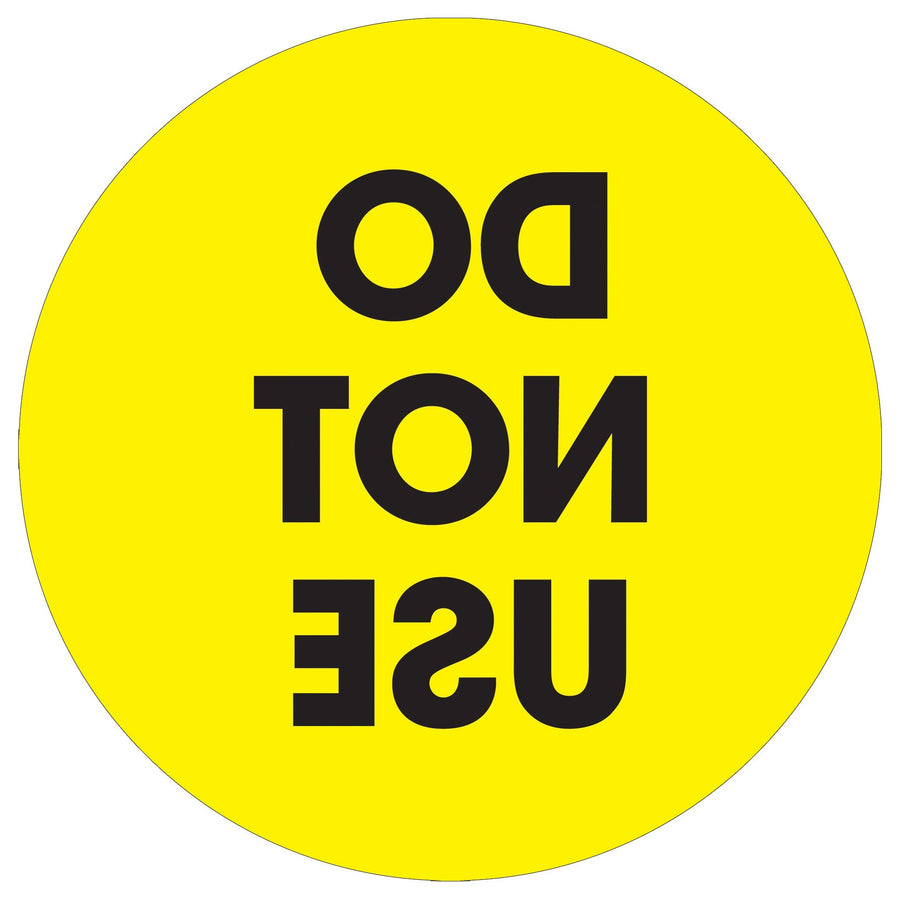 2 in Fluorescent Yellow Circle Do Not Use Labels Paper 500/Roll DL1252 - alias listing