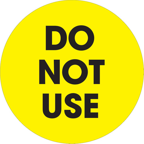 High-visibility fluorescent yellow circle labels deliver instant recognition in busy warehouse environments. Each 2