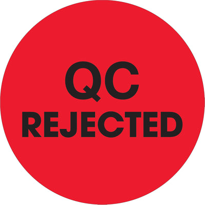 Instantly flag rejected inventory with these 2" diameter fluorescent red circle labels on durable high-gloss paper. Each roll contains 500 pre-printed labels ready for immediate warehouse deployment. Available for tabletop or wall-mount dispensers to streamline your QC workflow.