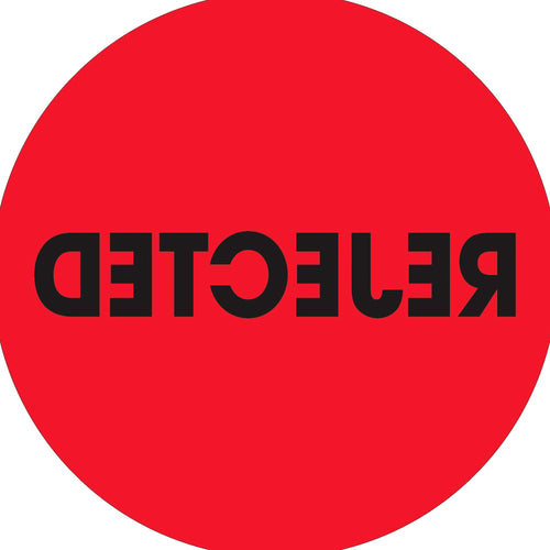 2 in Fluorescent Red Circle Labels 500/Roll DL1263 - alias listing