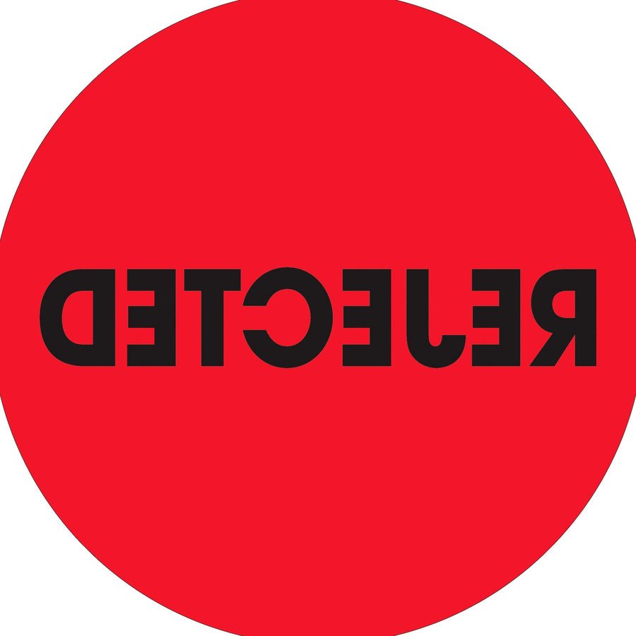 2 in Fluorescent Red Circle Labels 500/Roll DL1263 - alias listing