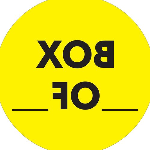 2 in Fluorescent Yellow Circle Inventory Labels 500/Roll DL1267 - alias listing