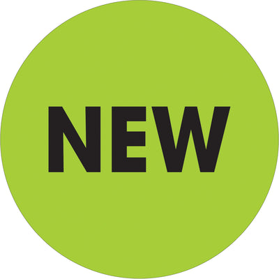 High-visibility 2" diameter fluorescent green circle labels printed on premium high-gloss paper. Each roll contains 500 labels, ideal for warehouse inventory management and compliance tracking. Compatible with tabletop and wall-mounted dispensers for streamlined application.