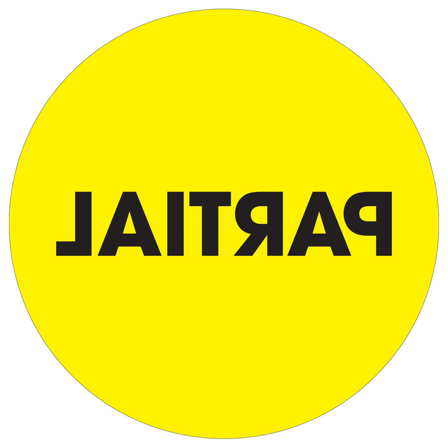 2 in Fluorescent Yellow Circle Paper Labels 500/Roll DL1277 - alias listing