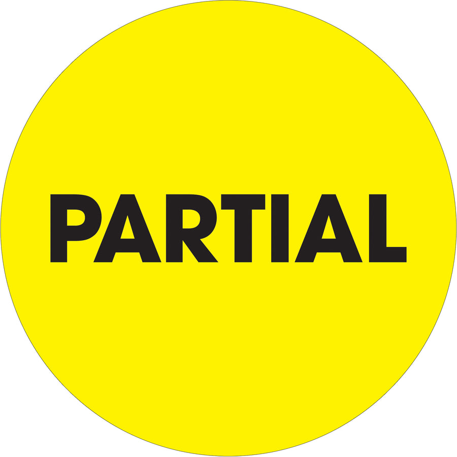 High-visibility 2" diameter fluorescent yellow circle labels printed on premium high-gloss paper. Sold as 500-label rolls for maximum warehouse efficiency. Perfect for OSHA-compliant inventory marking, bin identification, and asset tracking across distribution centers and logistics operations.