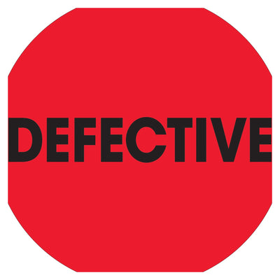 2 in Fluorescent Red Defective Circle Labels Paper 500/Roll DL1279 - alias listing