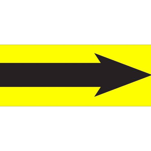 1.5x4 Fluorescent Yellow High Gloss Paper Arrow Labels 500/Roll DL1280 - alias listing