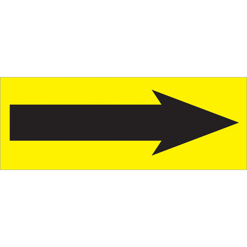 High-gloss fluorescent yellow arrow labels sized 1.5