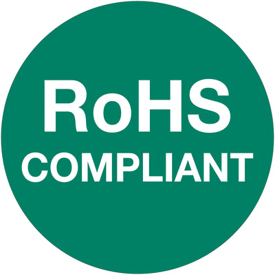 1" Green RoHS Circle Labels - 500/Roll Semi-Gloss