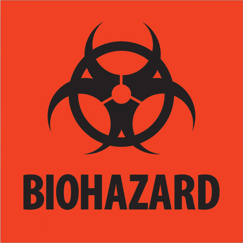 OSHA and DOT-compliant biohazard labels that ensure your hazardous material shipments meet federal marking requirements every time. Fluorescent red semi-gloss labels measure 2