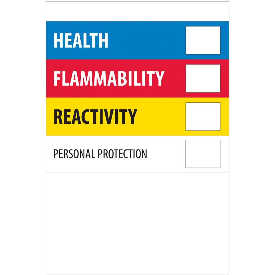 Ensure regulatory compliance with DOT-approved hazmat labels that clearly mark flammability, health, and reactivity hazards. These 2" x 3" semi-gloss coated labels come 500 per roll and are engineered for vehicles, drums, and shipping containers. Meet federal requirements and reduce liability with professional, durable labeling.