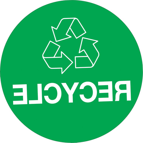 3 in Green Recycle Circle Labels High Gloss Paper 500/Roll DL1310 - alias listing